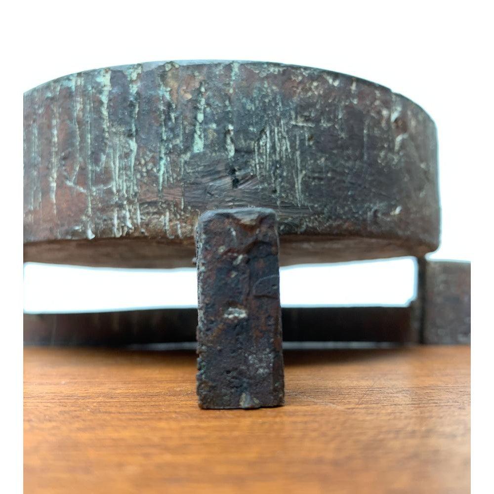 Mid-Century Brutalist Minimalist Candle Holder For Sale 6