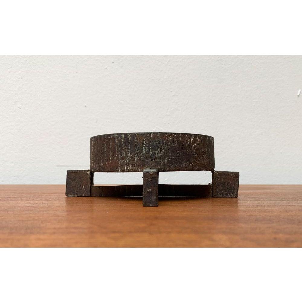 Mid-Century Brutalist Minimalist Candle Holder For Sale 7
