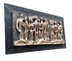 Mid Century Brutalist Modern Abstract Wall Sculpture by Finesse Originals