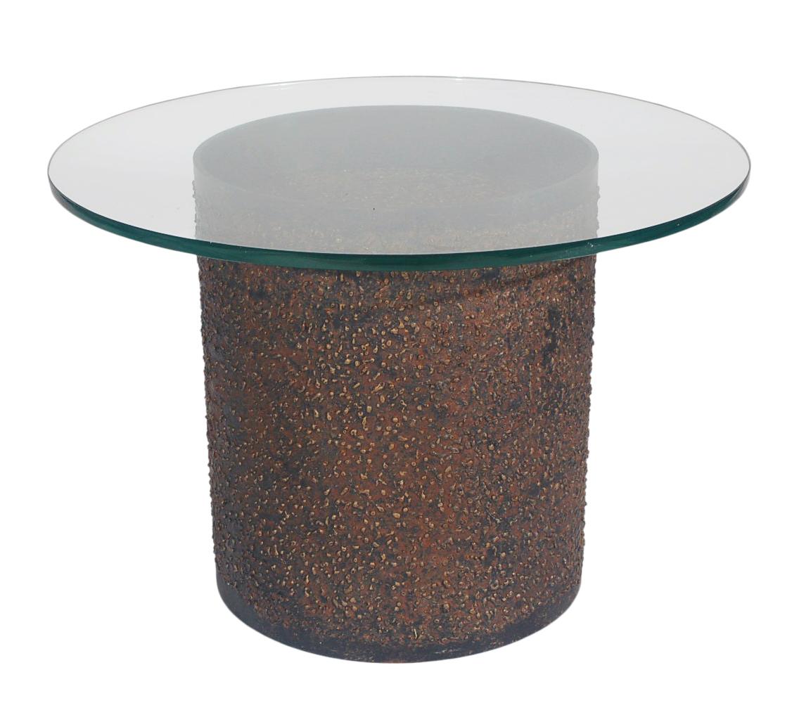 steel drum side table