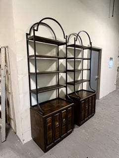 Mid Century Brutalist Oak Bookcases Staved
