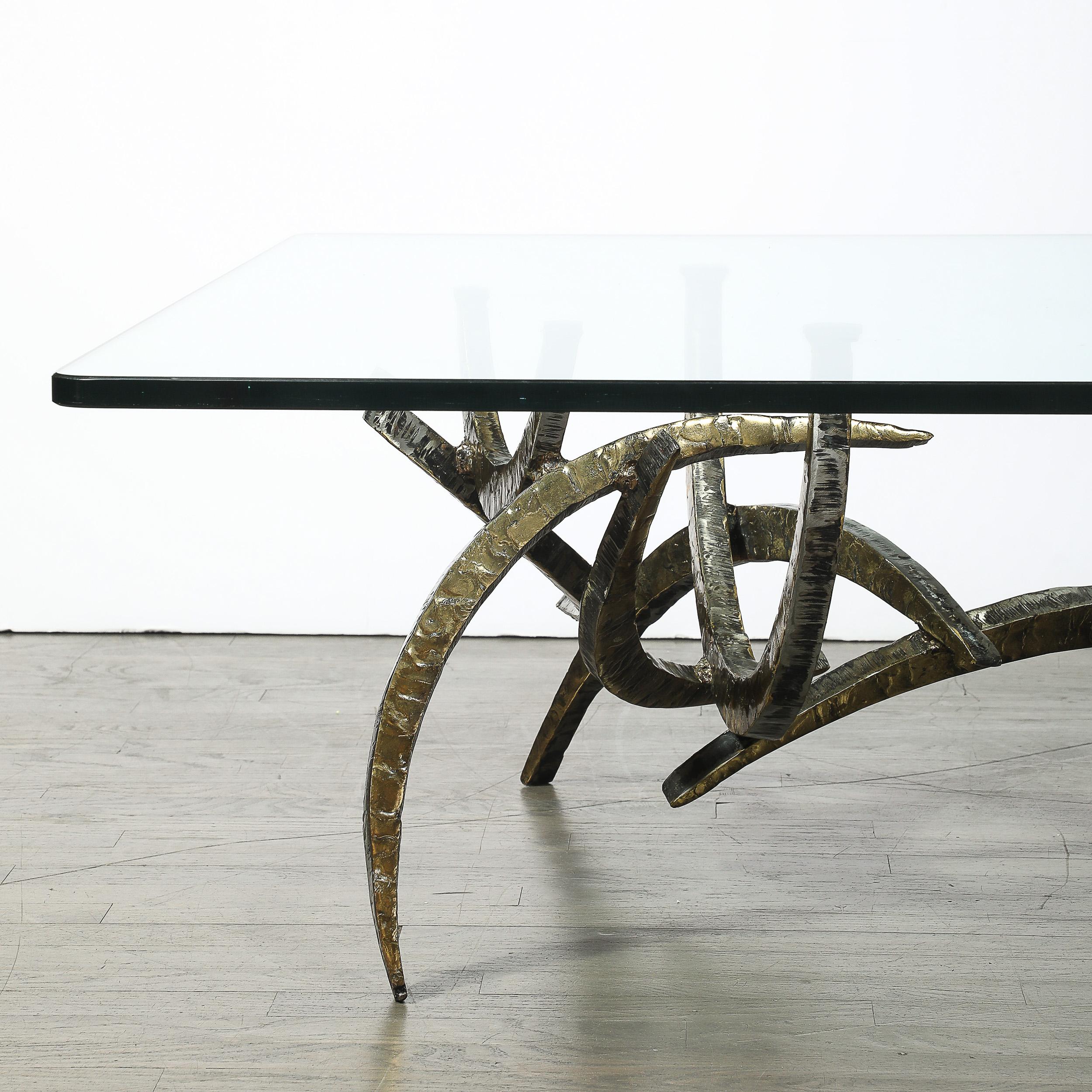 Brutalistischer Mid-Century-Cocktailtisch „Ortega“ aus gemischten Metallen, signiert Silas Seandel im Zustand „Hervorragend“ im Angebot in New York, NY