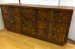 Midcentury Brutalist Paul Evans Style Walnut Dresser