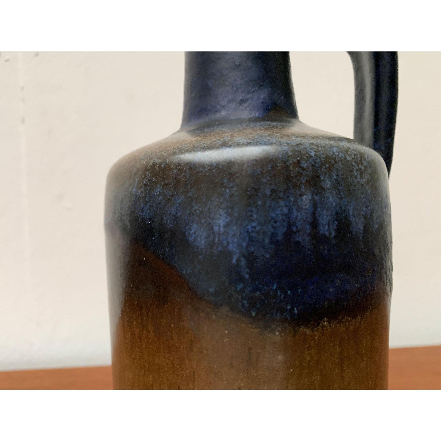 Mid-Century Brutalist Pottery Carafe Vase from Ruscha, West Germany, 1960s For Sale 6