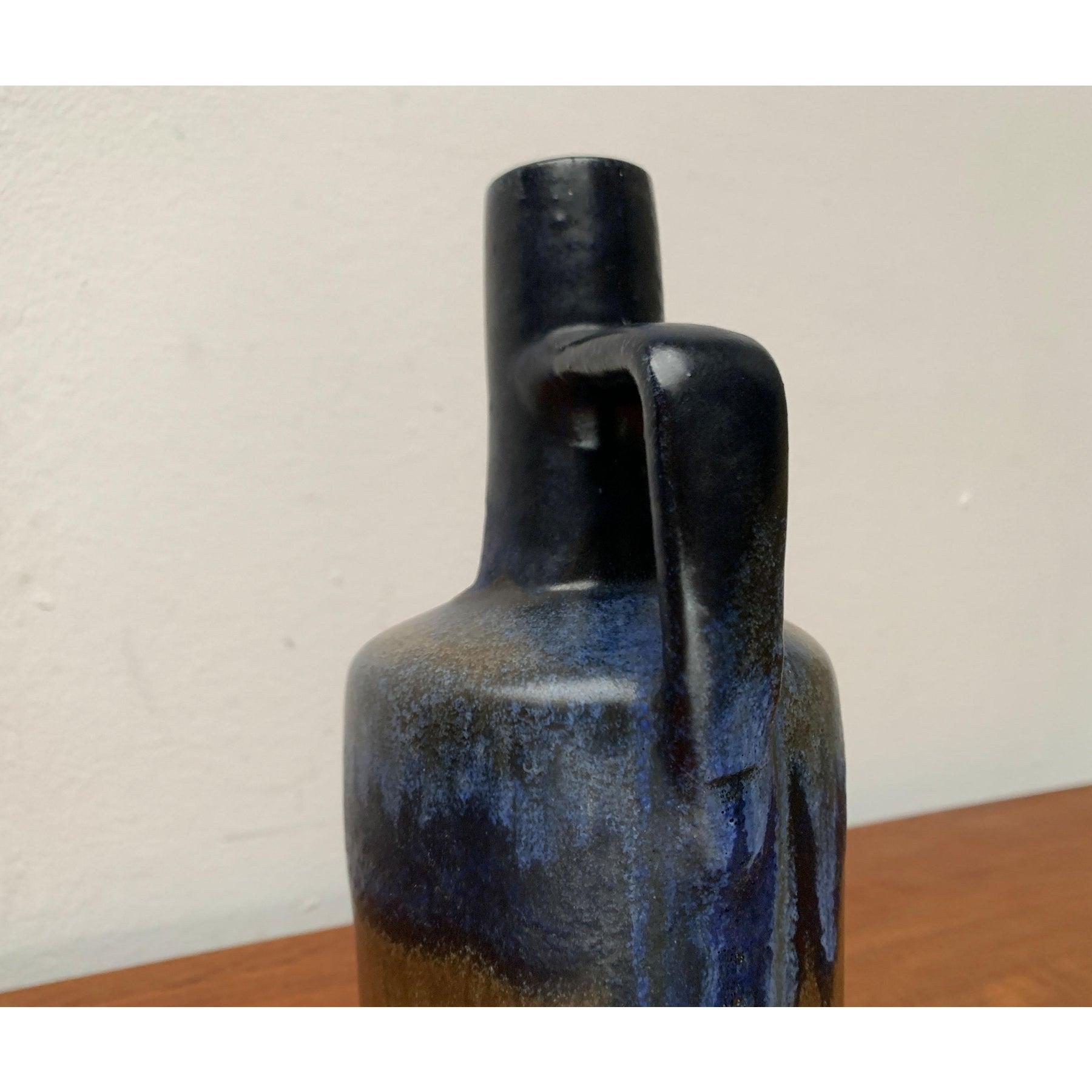 Mid-Century Brutalist Pottery Carafe Vase from Ruscha, West Germany, 1960s For Sale 7