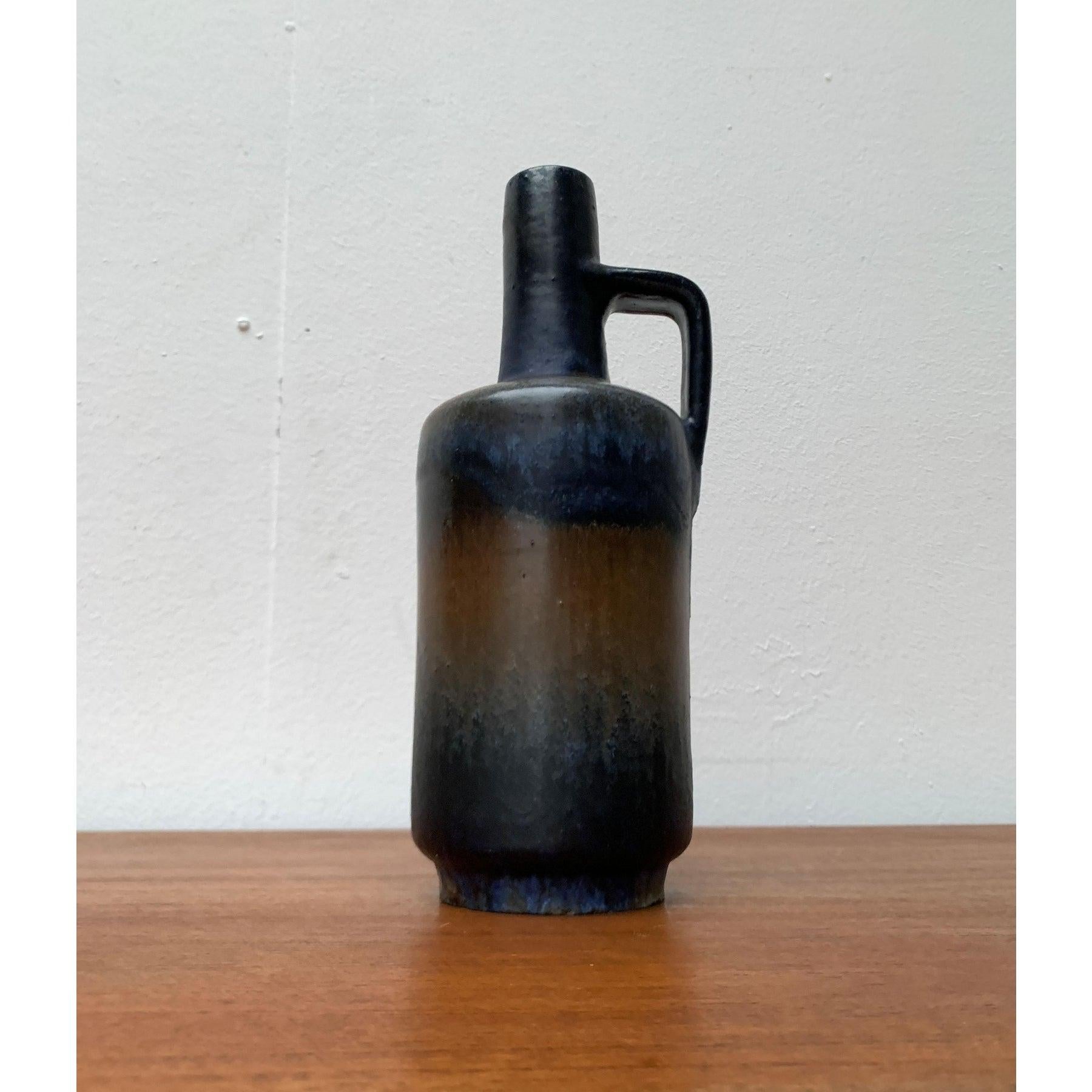 Mid-Century Brutalist Pottery Carafe Vase from Ruscha, West Germany, 1960s In Excellent Condition For Sale In Hamburg, DE