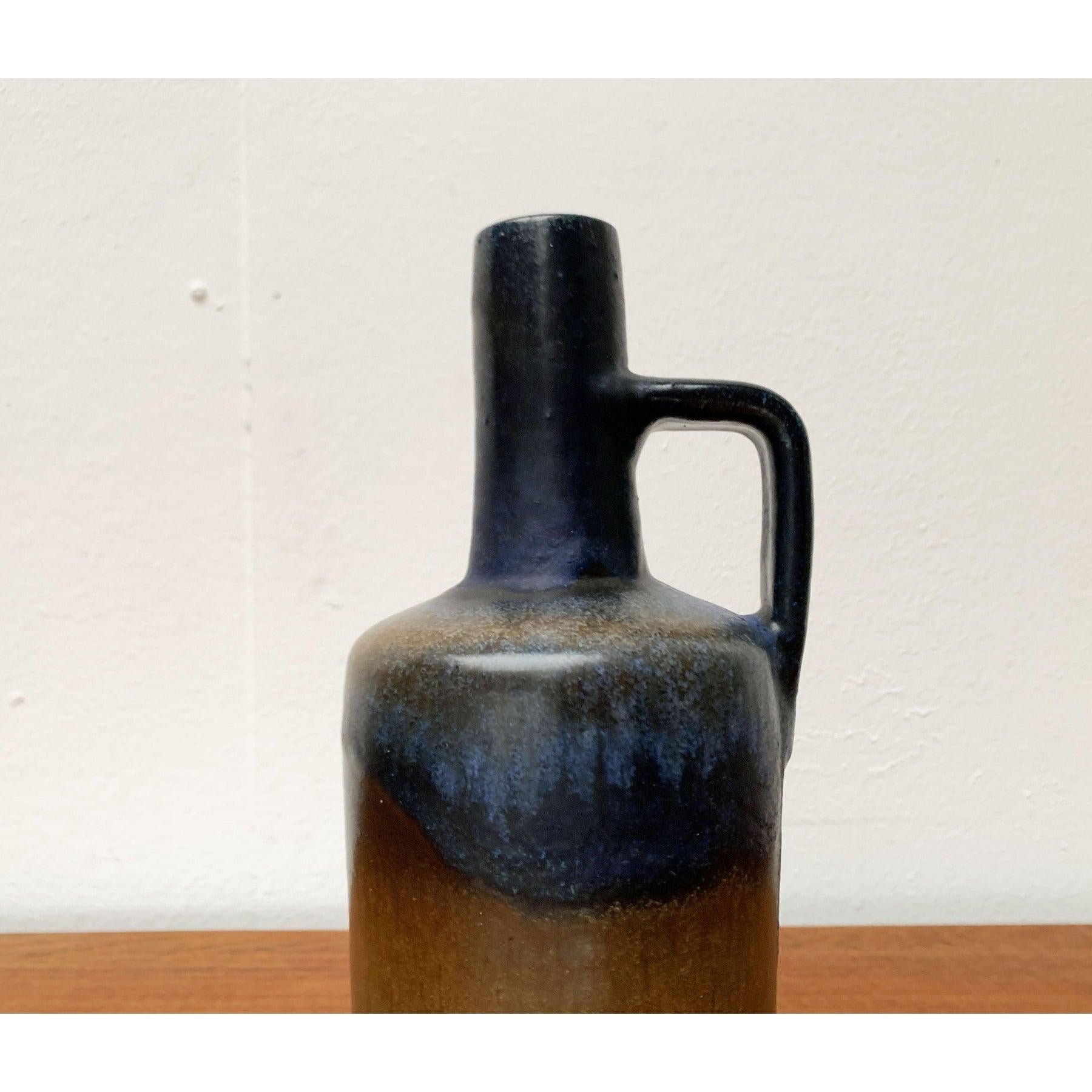Mid-Century Brutalist Pottery Carafe Vase from Ruscha, West Germany, 1960s For Sale 1