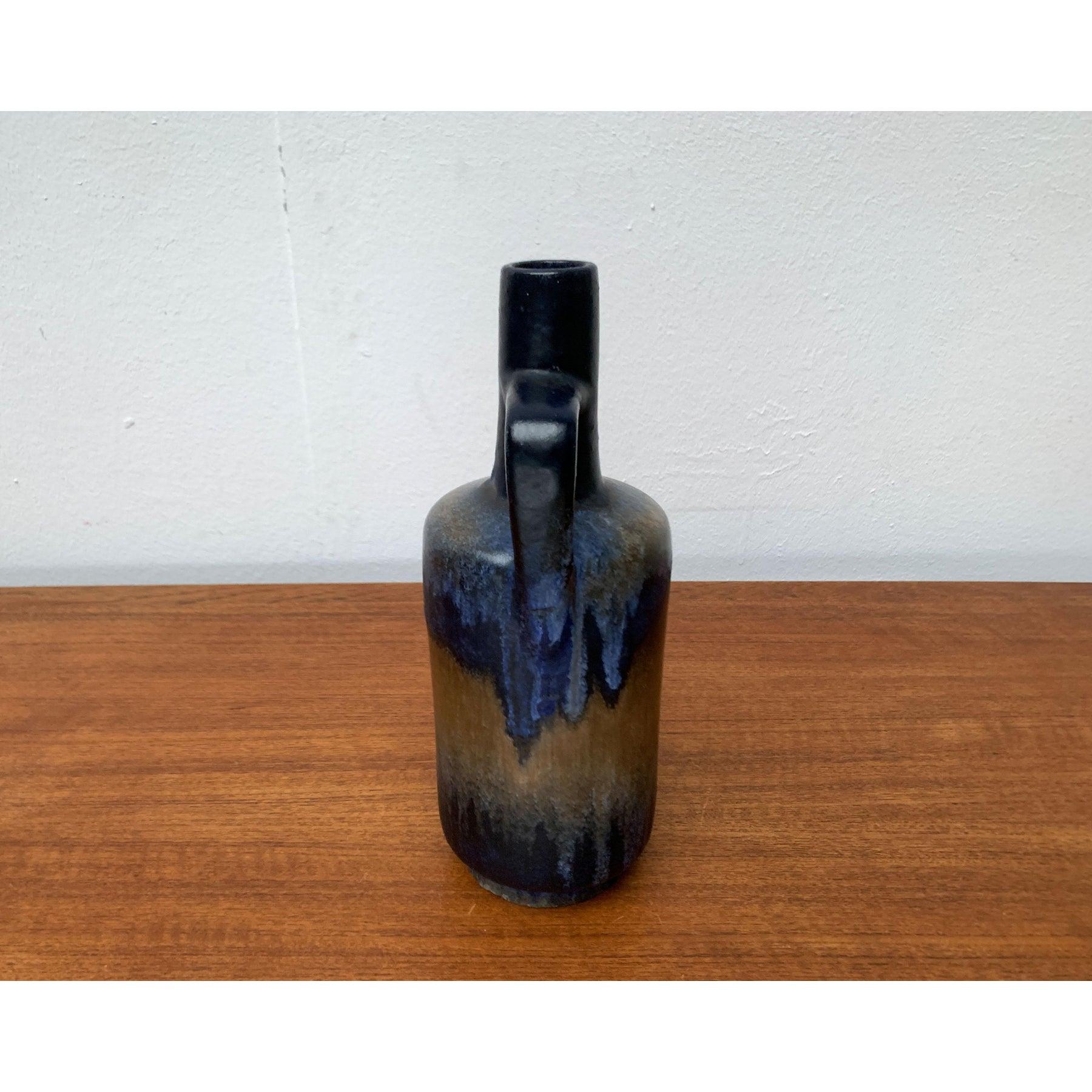 Mid-Century Brutalist Pottery Carafe Vase from Ruscha, West Germany, 1960s For Sale 4