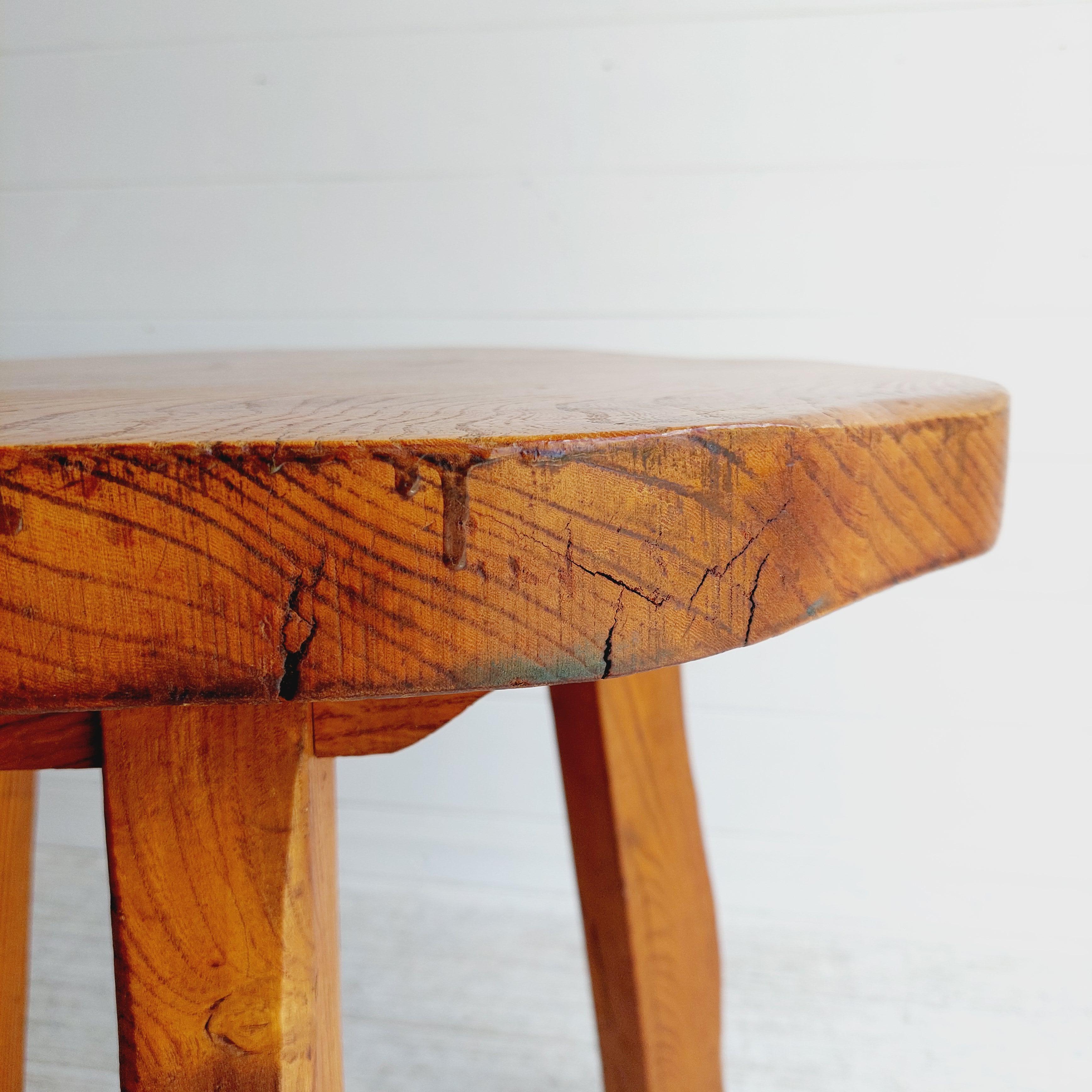 Mid Century Brutalist rustic side occasional coffee table, Wanderwood, 50s 6