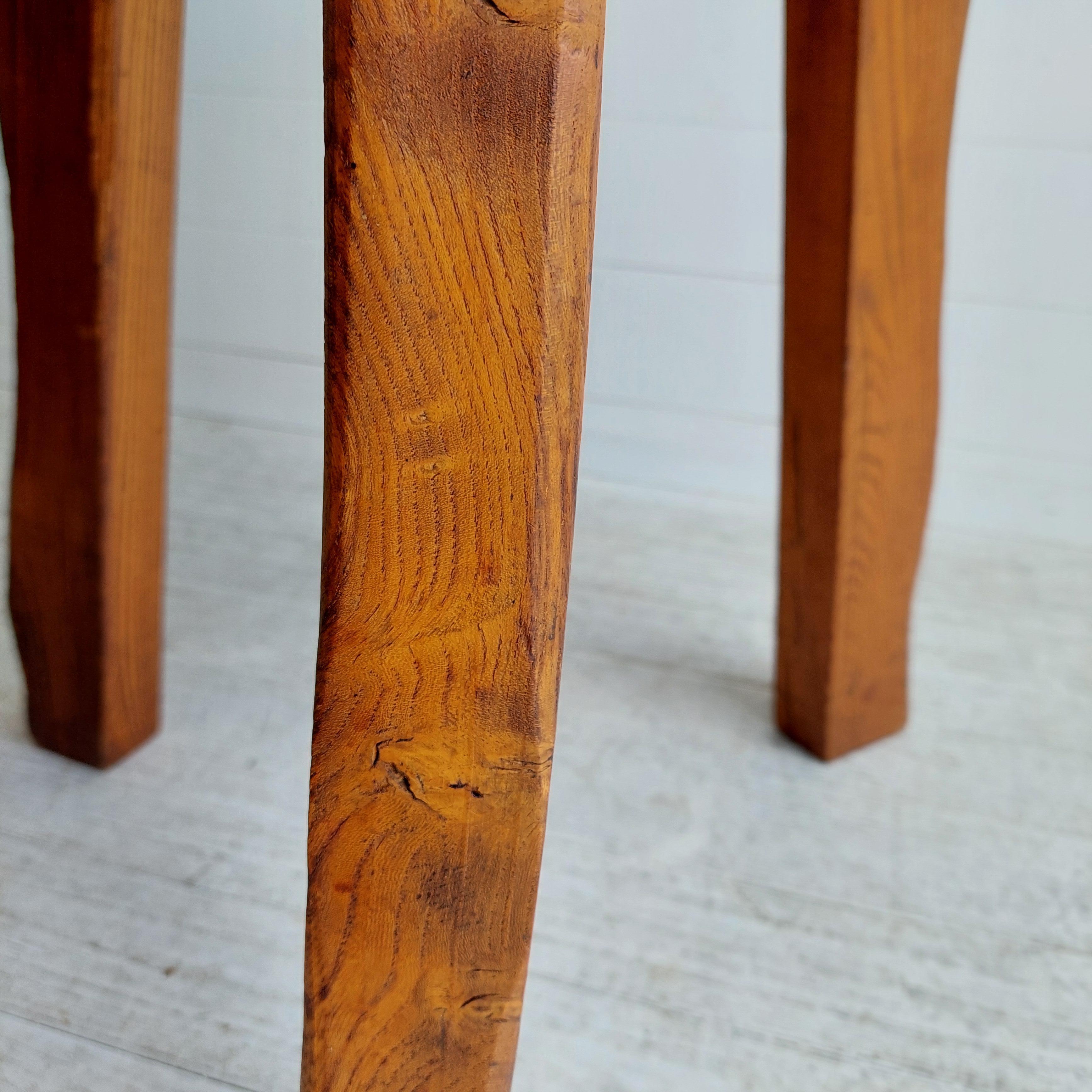Mid Century Brutalist rustic side occasional coffee table, Wanderwood, 50s For Sale 10