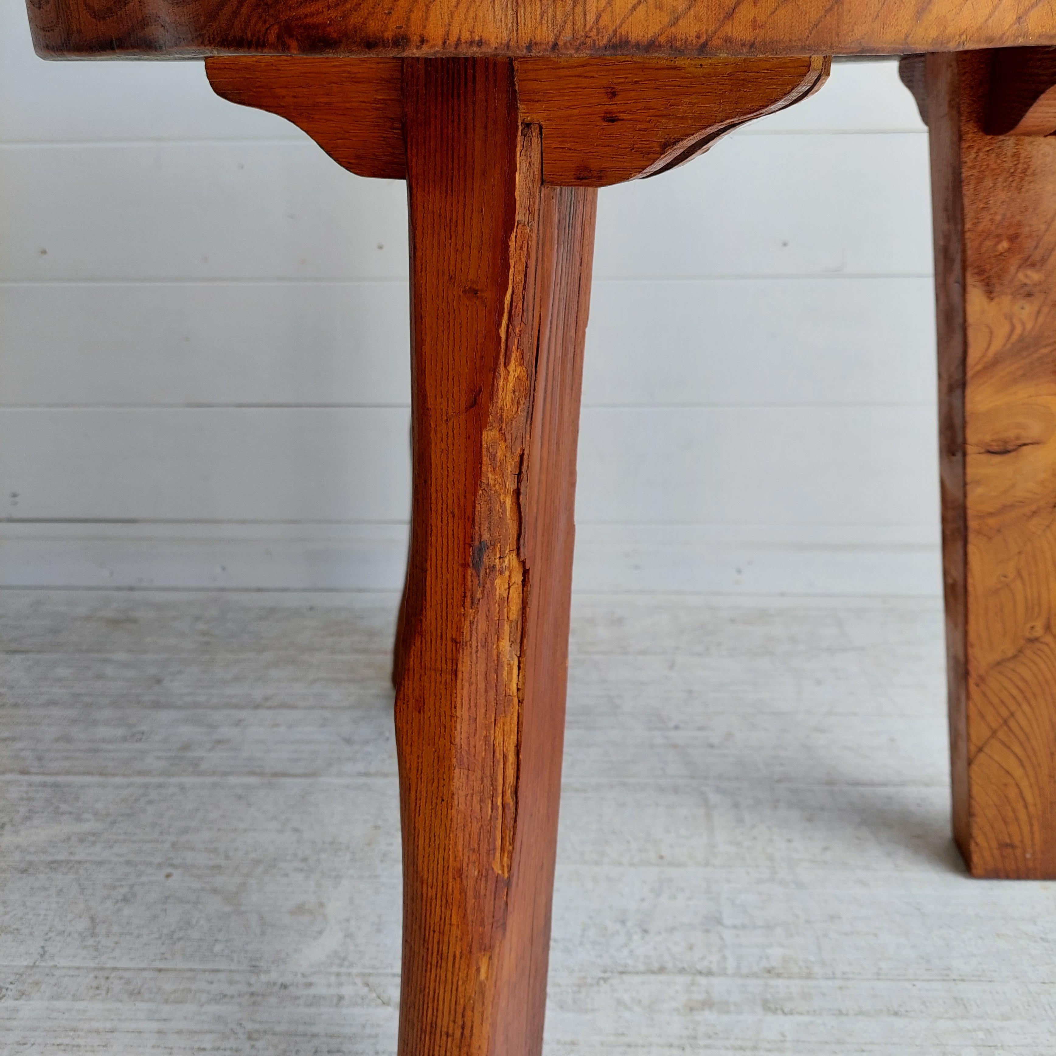Mid Century Brutalist rustic side occasional coffee table, Wanderwood, 50s 10