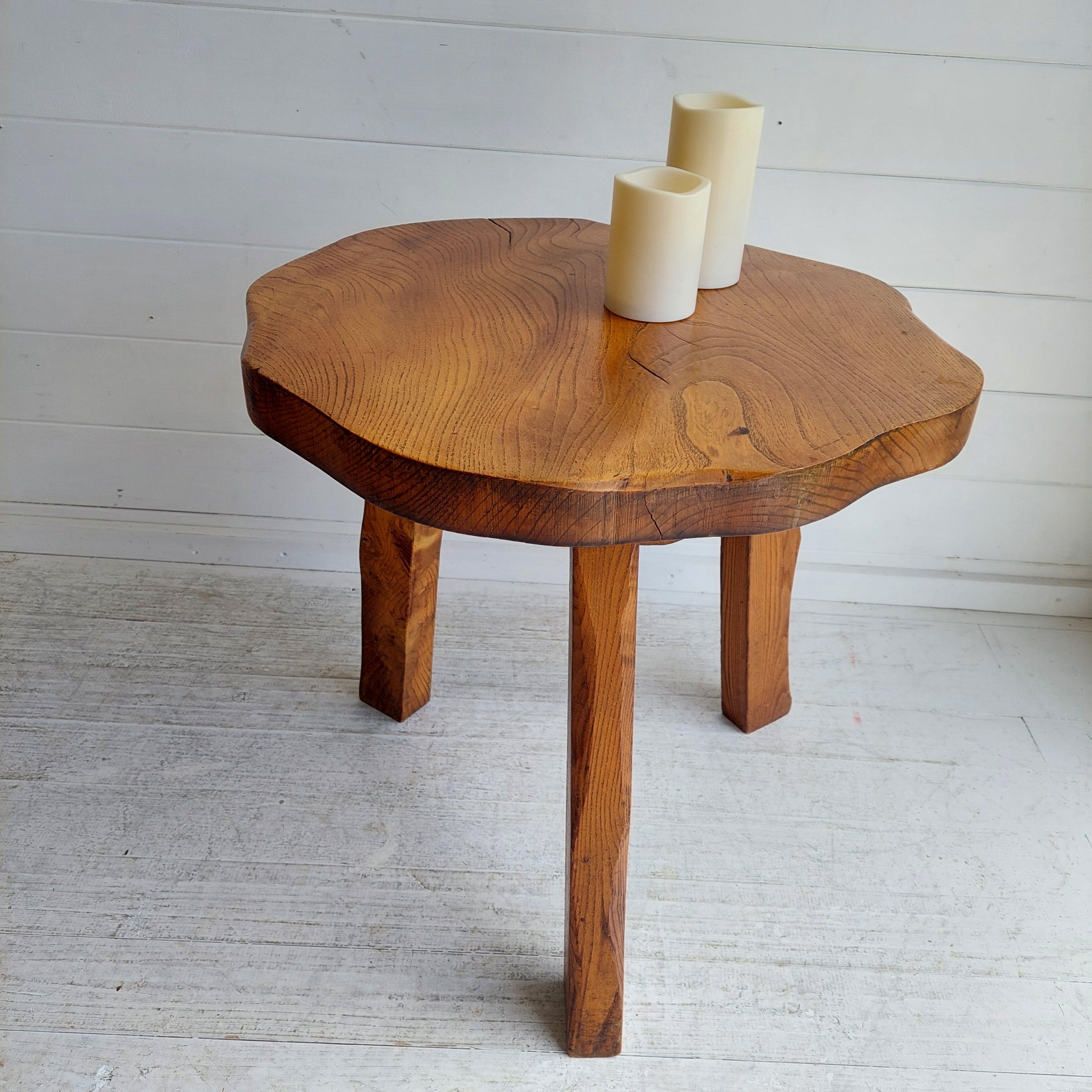 British Mid Century Brutalist rustic side occasional coffee table, Wanderwood, 50s