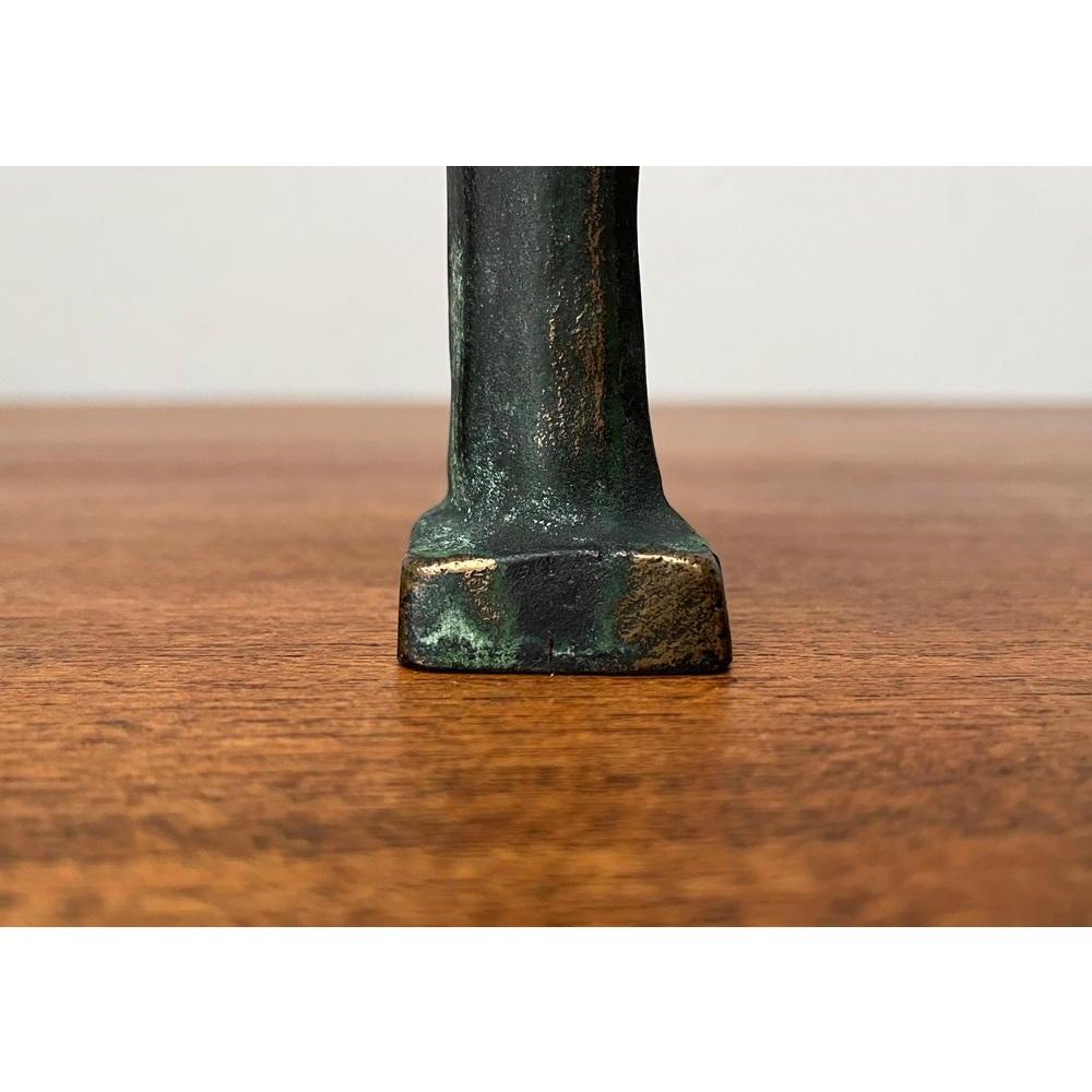 Figurina di Maria e Gesù in bronzo Sakral brutalista di metà secolo, anni '60 in vendita 6