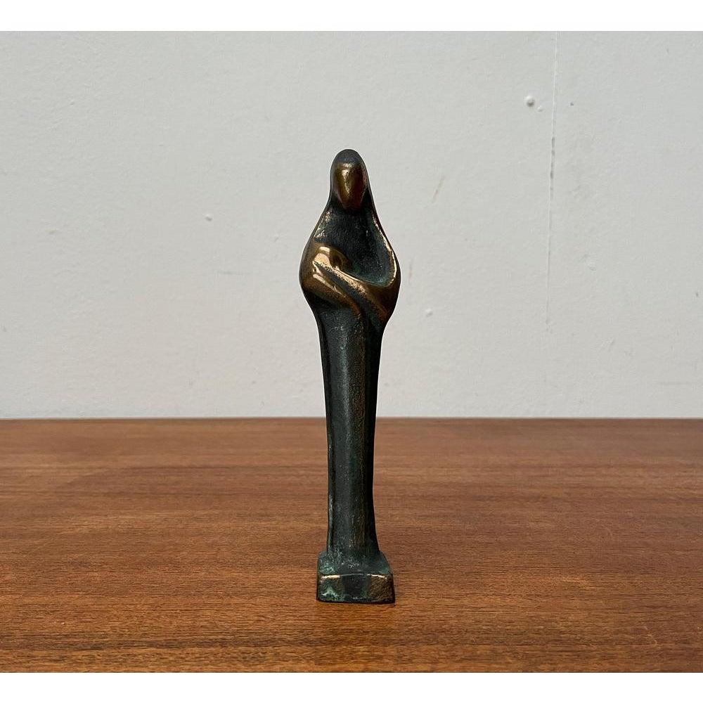Figurina di Maria e Gesù in bronzo Sakral brutalista di metà secolo, anni '60 in vendita 2