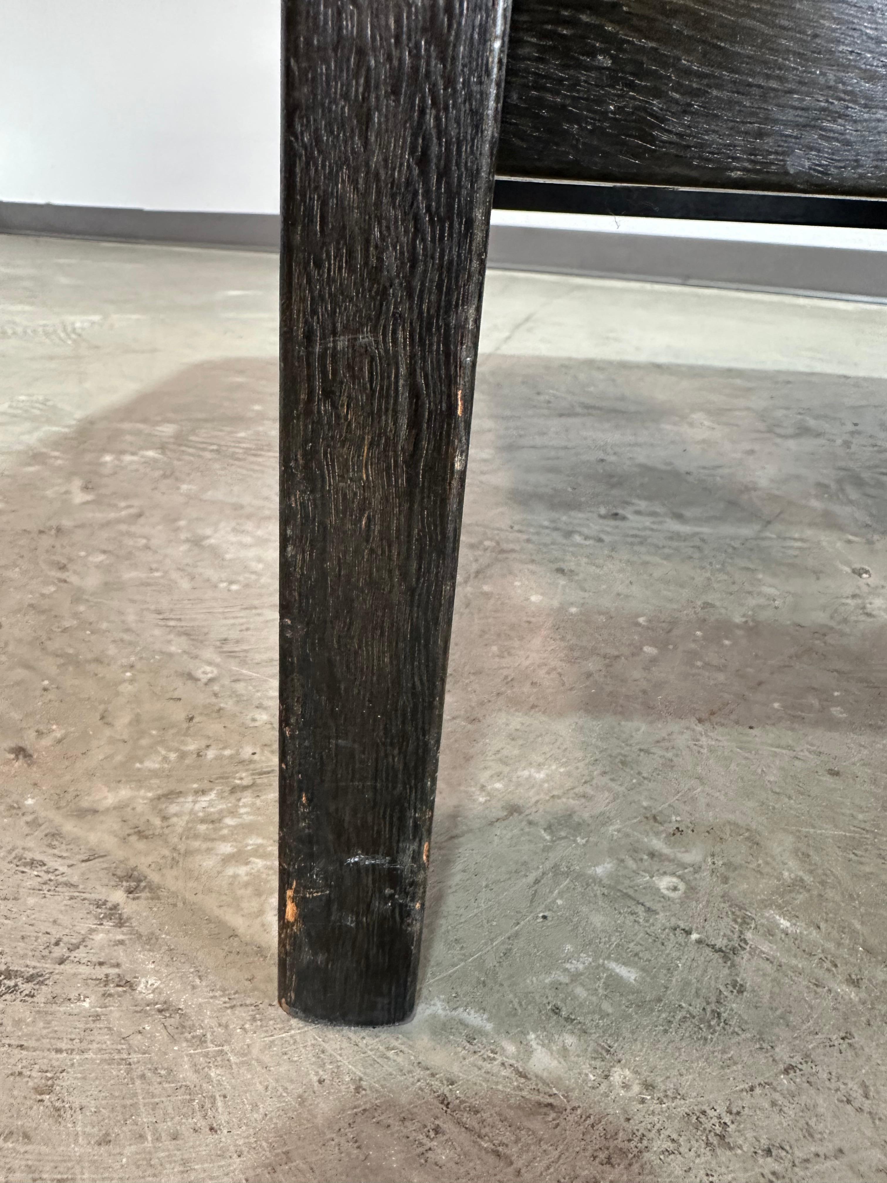 Causeuse scandinave brutaliste du milieu du siècle en chêne et cuir en vente 6