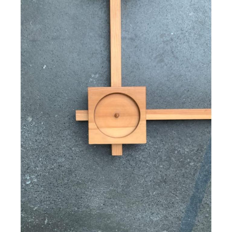 Mid-Century Brutalist Scandinavian Wooden Candleholder, 1960s For Sale 2