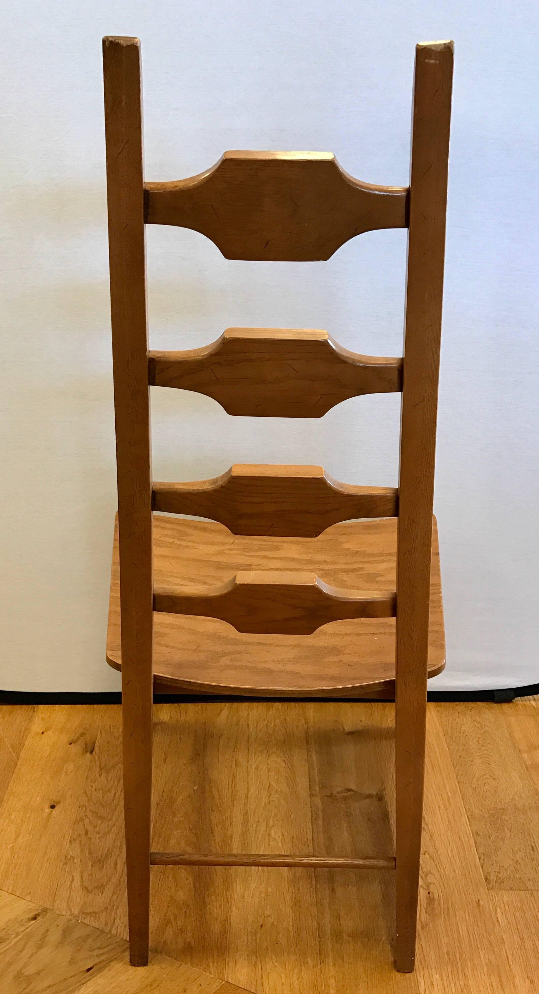 Late 20th Century Midcentury Brutalist Set of Six Adrian Pearsall Style Oak Dining Chairs