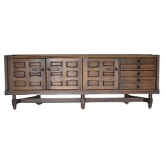 Mid Century brutalist sideboard by Guillerme et Chambron