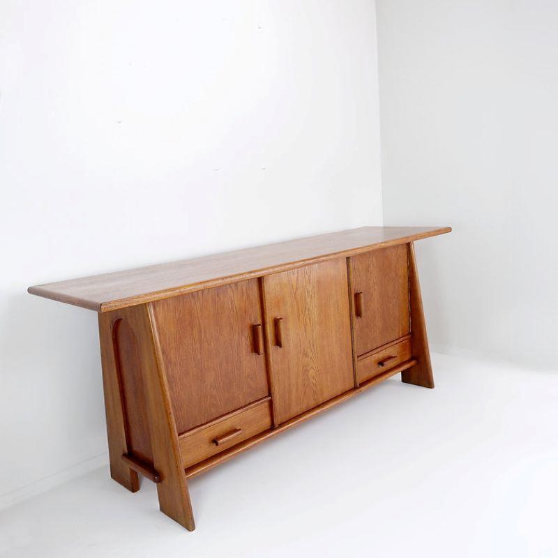 Mid-Century Brutalist Sideboard From The 60s For Sale 3