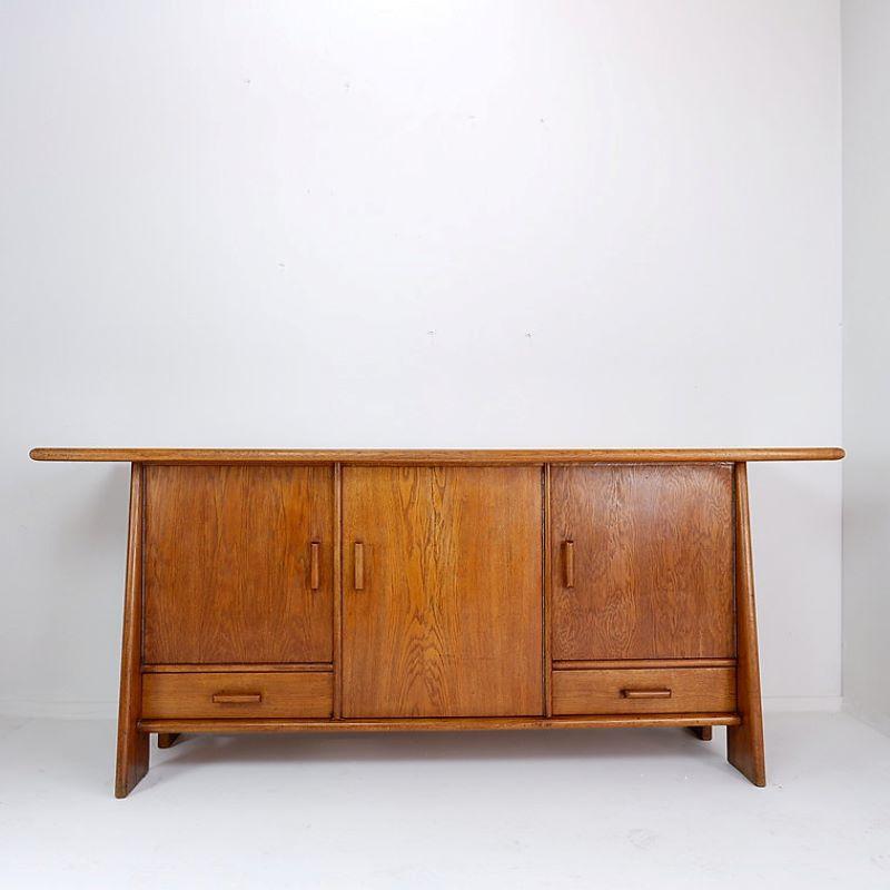 Mid-Century Brutalist Sideboard From The 60s, in wood 1960s, in good condition .