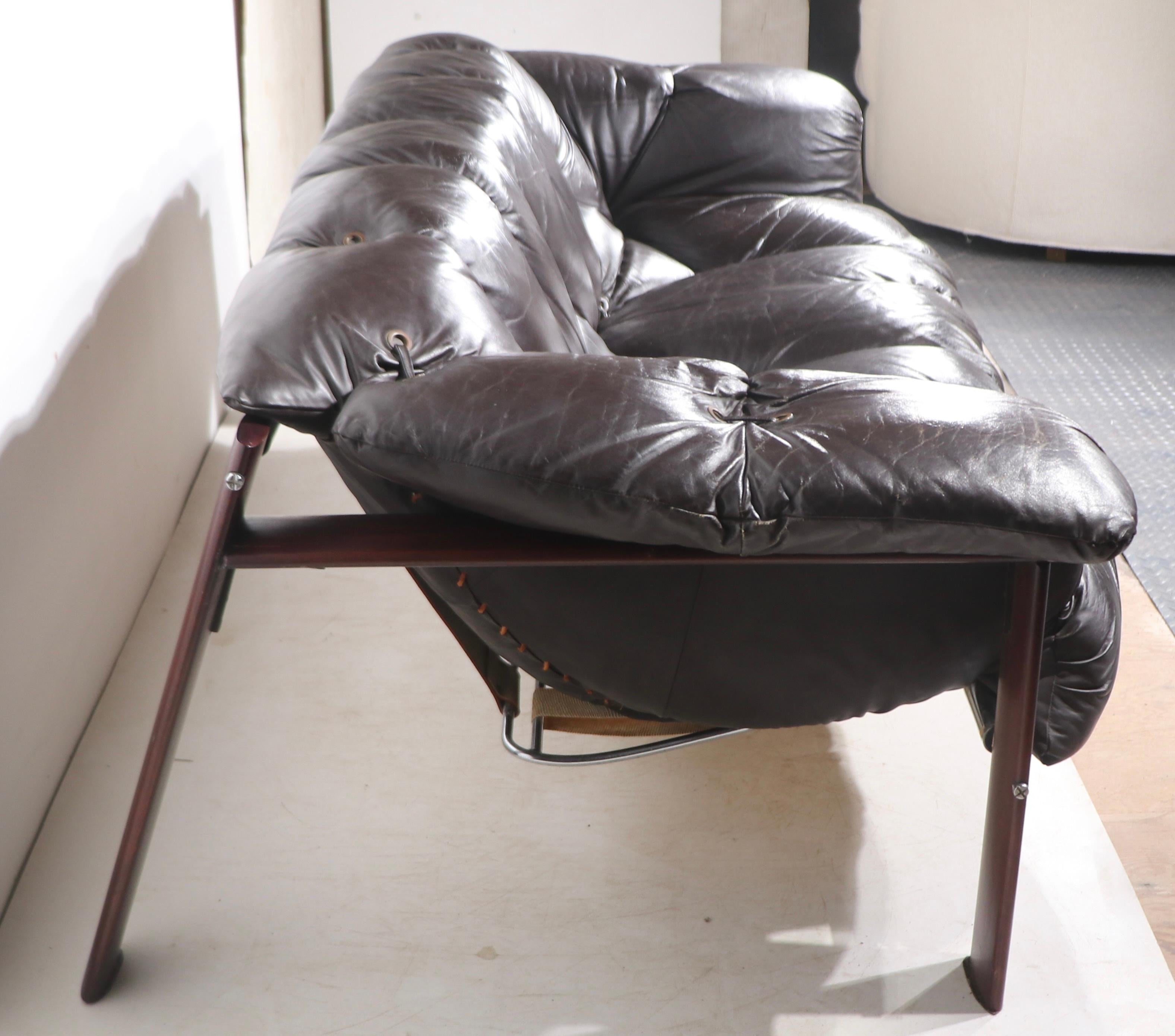 Brazilian Mid Century Brutalist  Sofa by Percival Lafer made in Brazil c 1970's For Sale