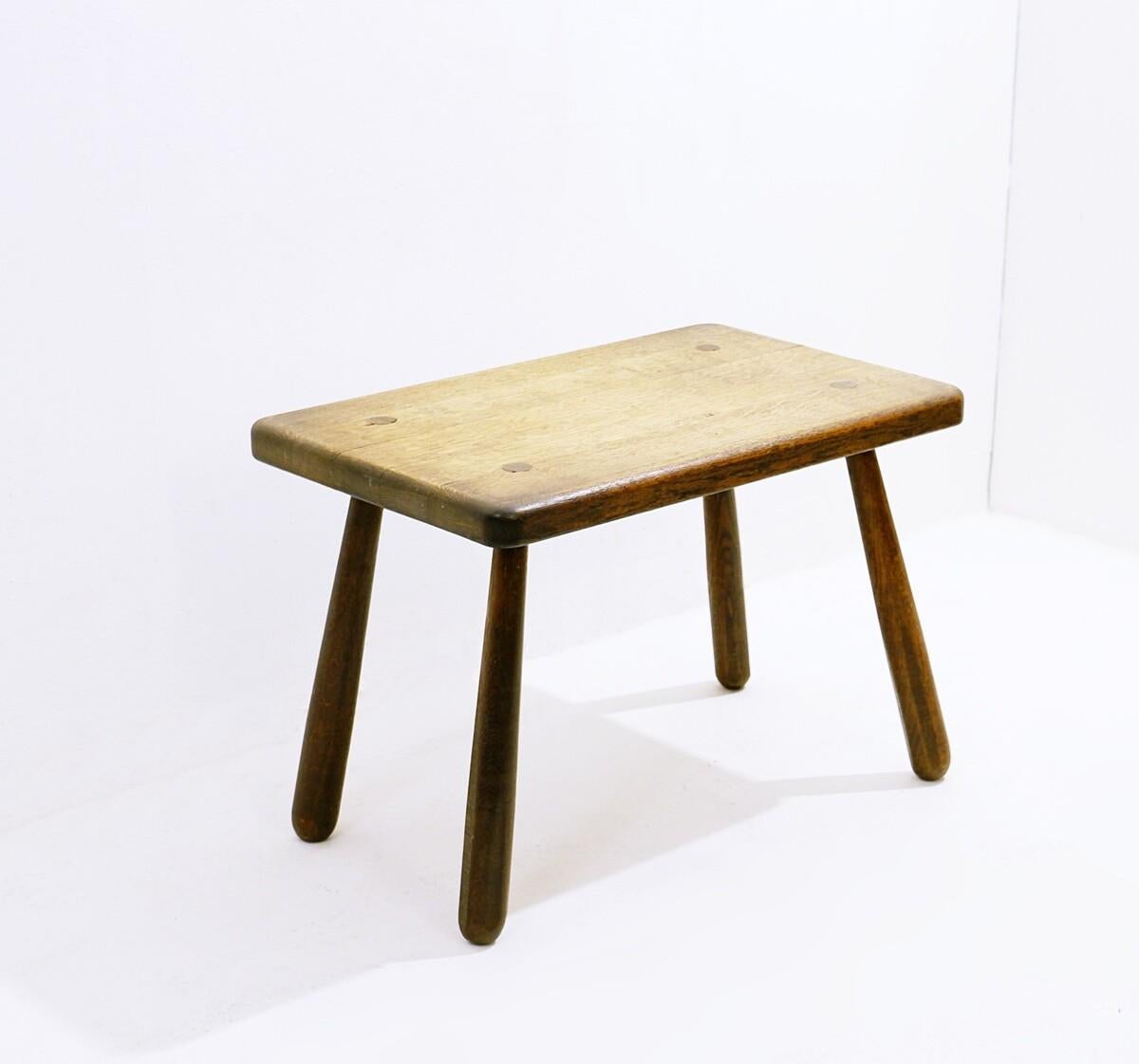 20th Century Mid-Century Brutalist Solid Wood Coffee Table, 1960s For Sale