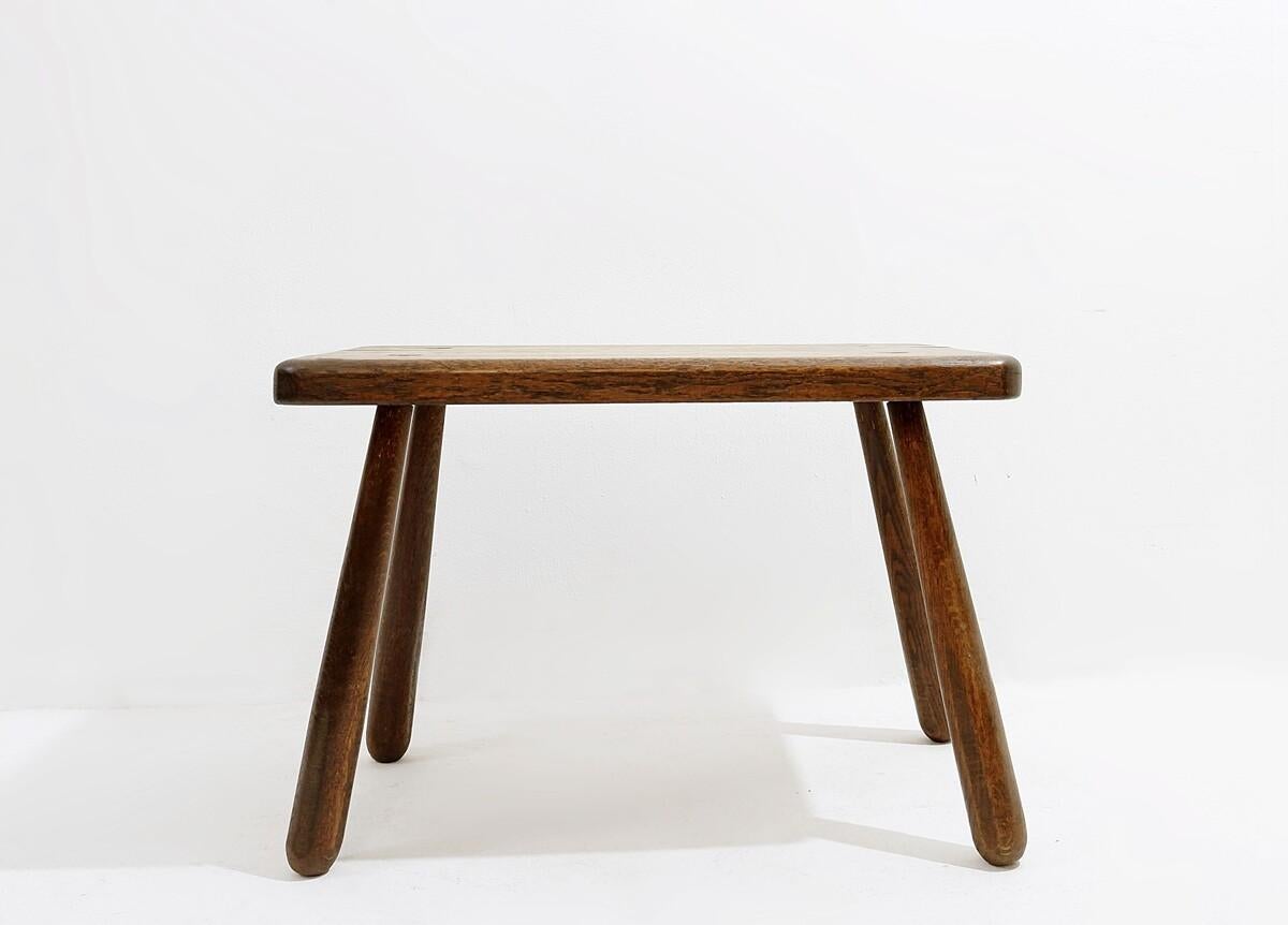 Mid-Century Brutalist Solid Wood Coffee Table, 1960s For Sale 1