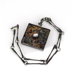 Mid Century Brutalist Sterling Necklace by Jens Peter Clausen Gudjonsson Iceland