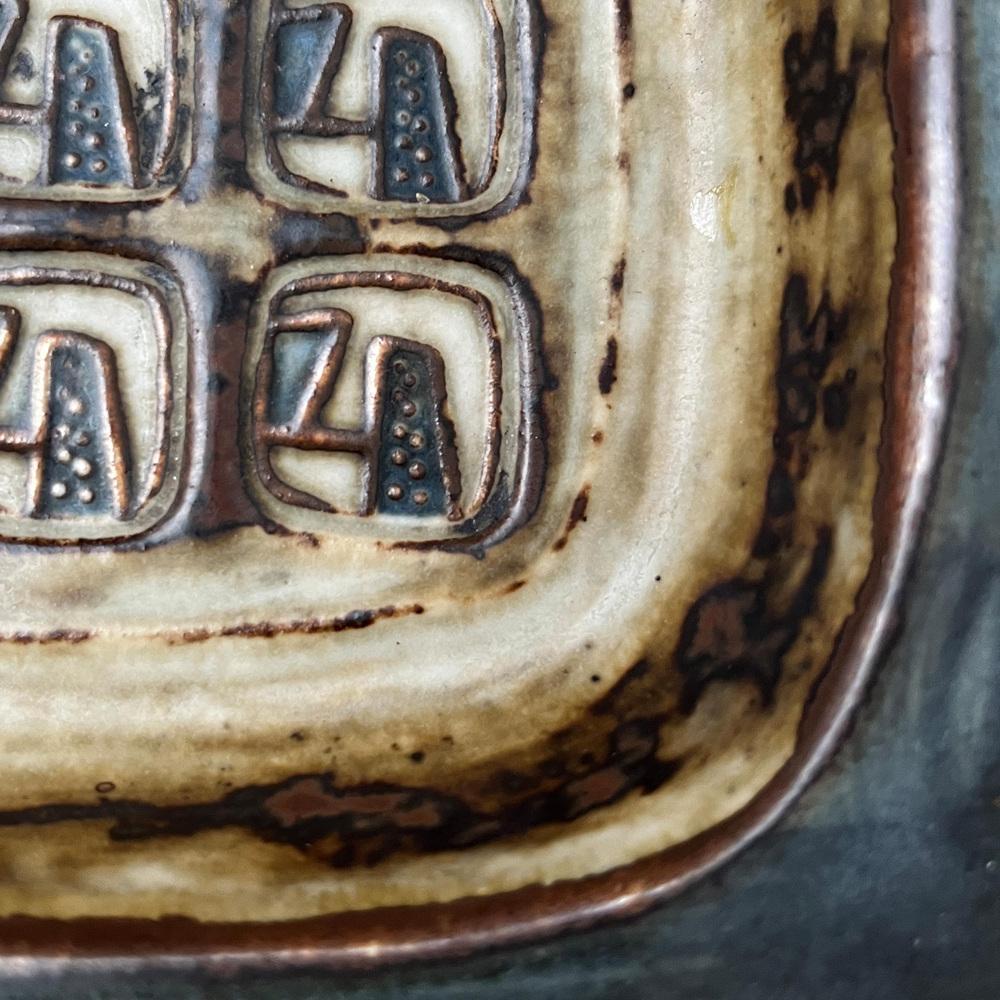 Mid-Century Brutalist Stoneware Bowl by Jorgen Mogensen for Royal Copenhagen For Sale 2