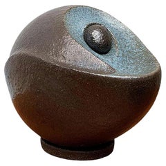 Escultura artística de cerámica de Studio Pottery Brutalista de mediados de siglo, años 60