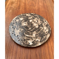 Mid-Century Brutalist Studio Pottery Cake Plate, 1960s