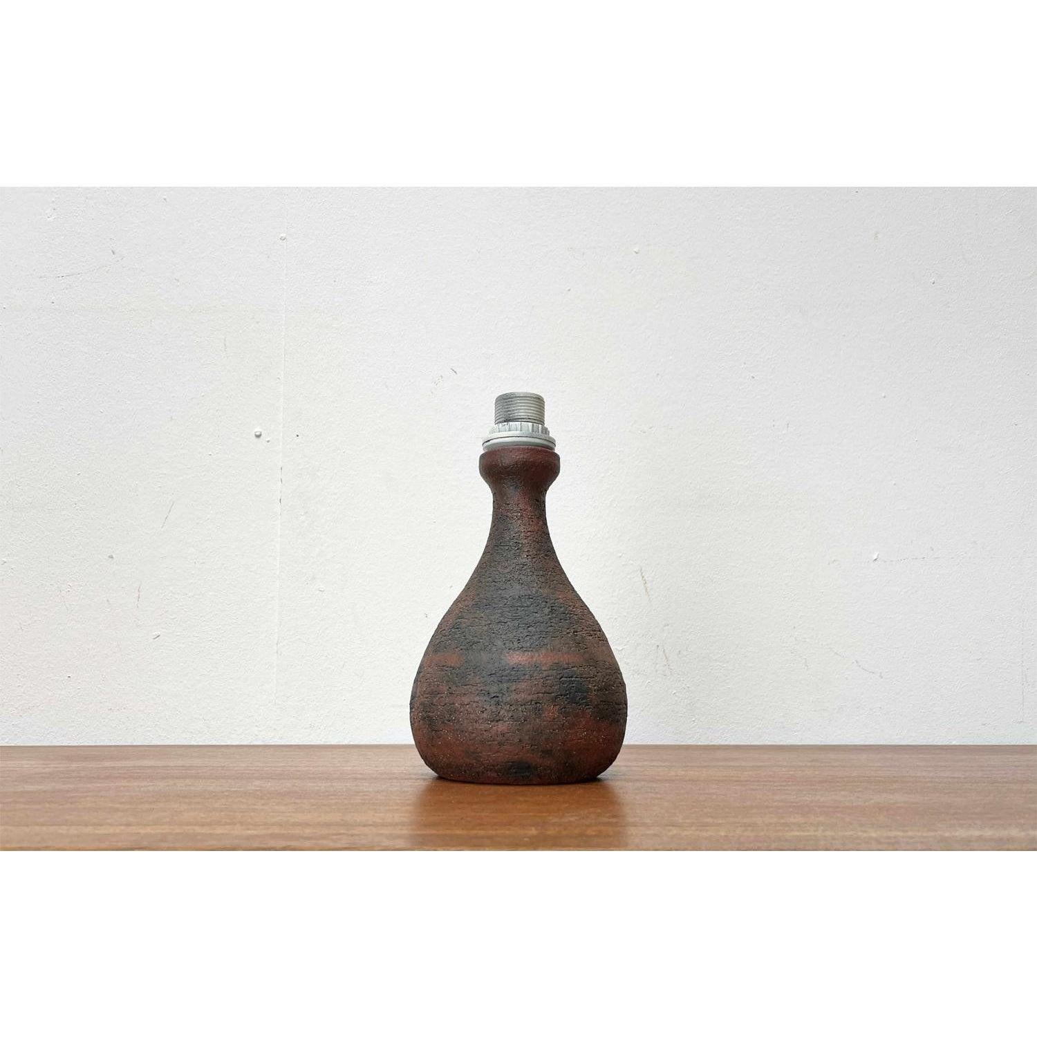 Mid-Century Brutalist Studio Pottery Table Lamp by Gerhard Liebenthron, 1960s For Sale 2