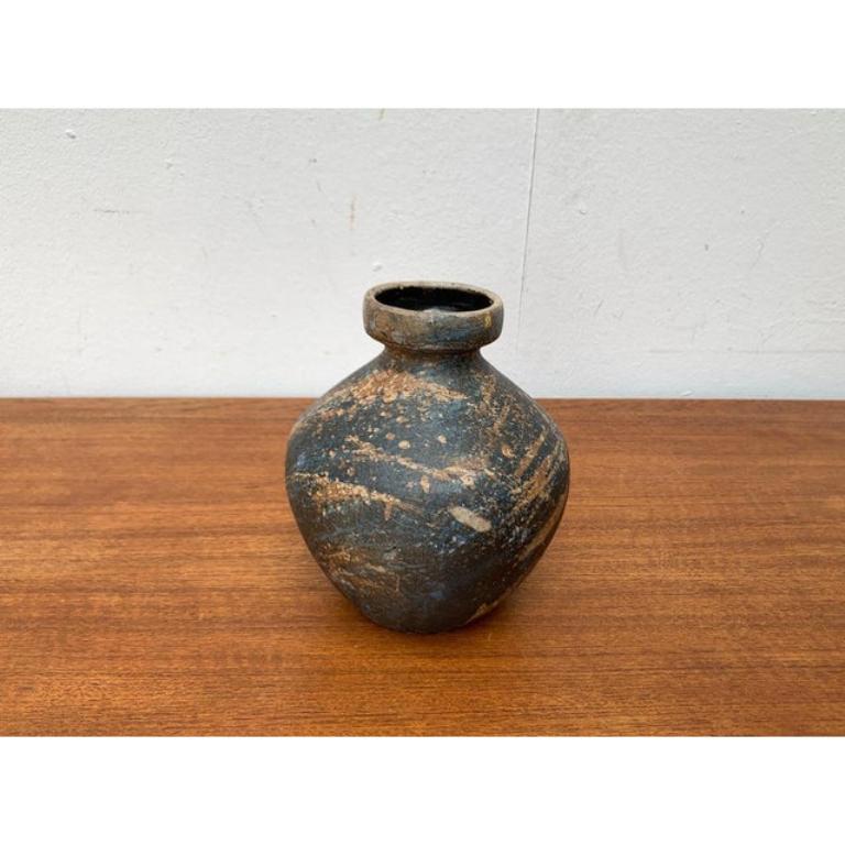 Brutalistische Studio-Keramikvase aus der Mitte des Jahrhunderts von Gerhard Liebenthron, Deutschland, 1970er Jahre (20. Jahrhundert) im Angebot