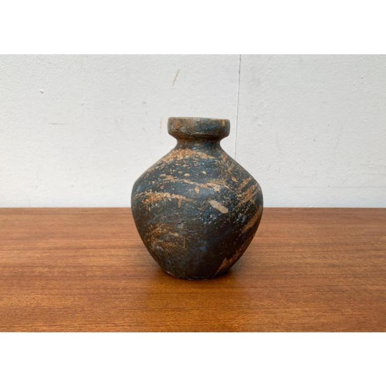 Brutalistische Studio-Keramikvase aus der Mitte des Jahrhunderts von Gerhard Liebenthron, Deutschland, 1970er Jahre im Angebot 2