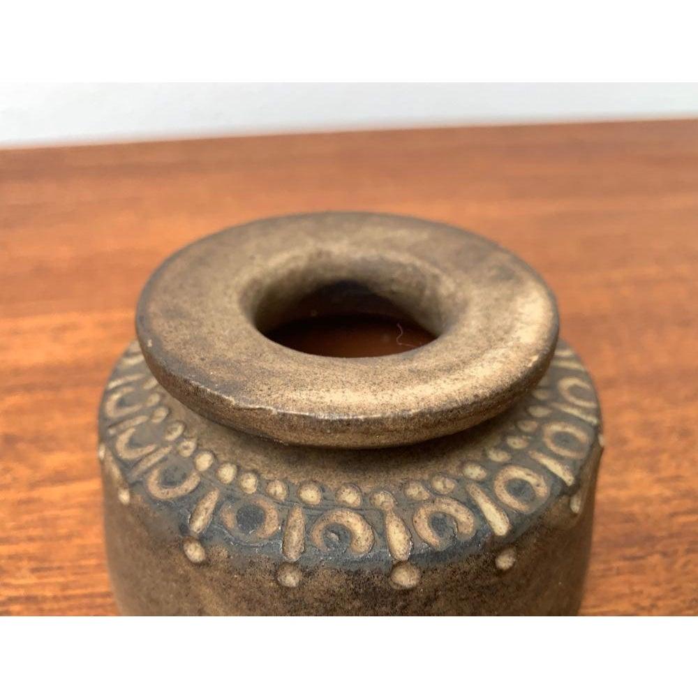 Mid-Century Brutalist Studio Pottery Vase by Johannes Lessmann, Essen, 1950s For Sale 4
