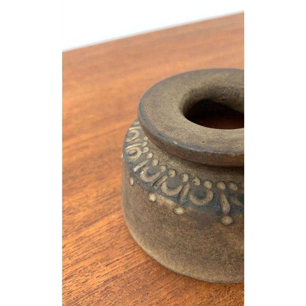 Mid-Century Brutalist Studio Pottery Vase by Johannes Lessmann, Essen, 1950s For Sale 5