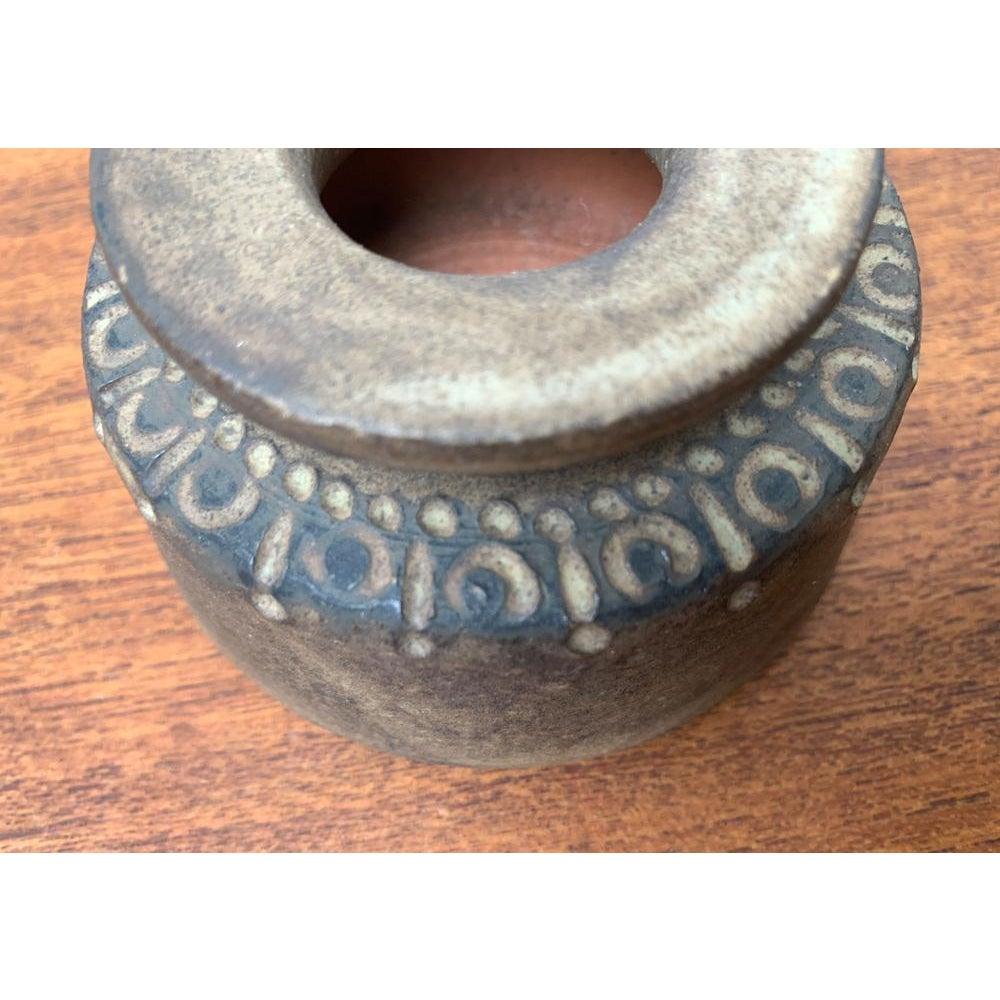 20th Century Mid-Century Brutalist Studio Pottery Vase by Johannes Lessmann, Essen, 1950s For Sale