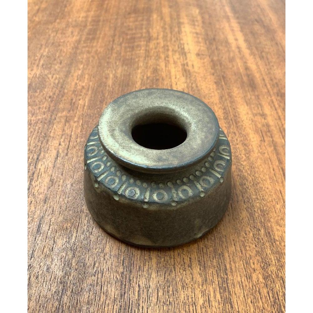 Ceramic Mid-Century Brutalist Studio Pottery Vase by Johannes Lessmann, Essen, 1950s For Sale