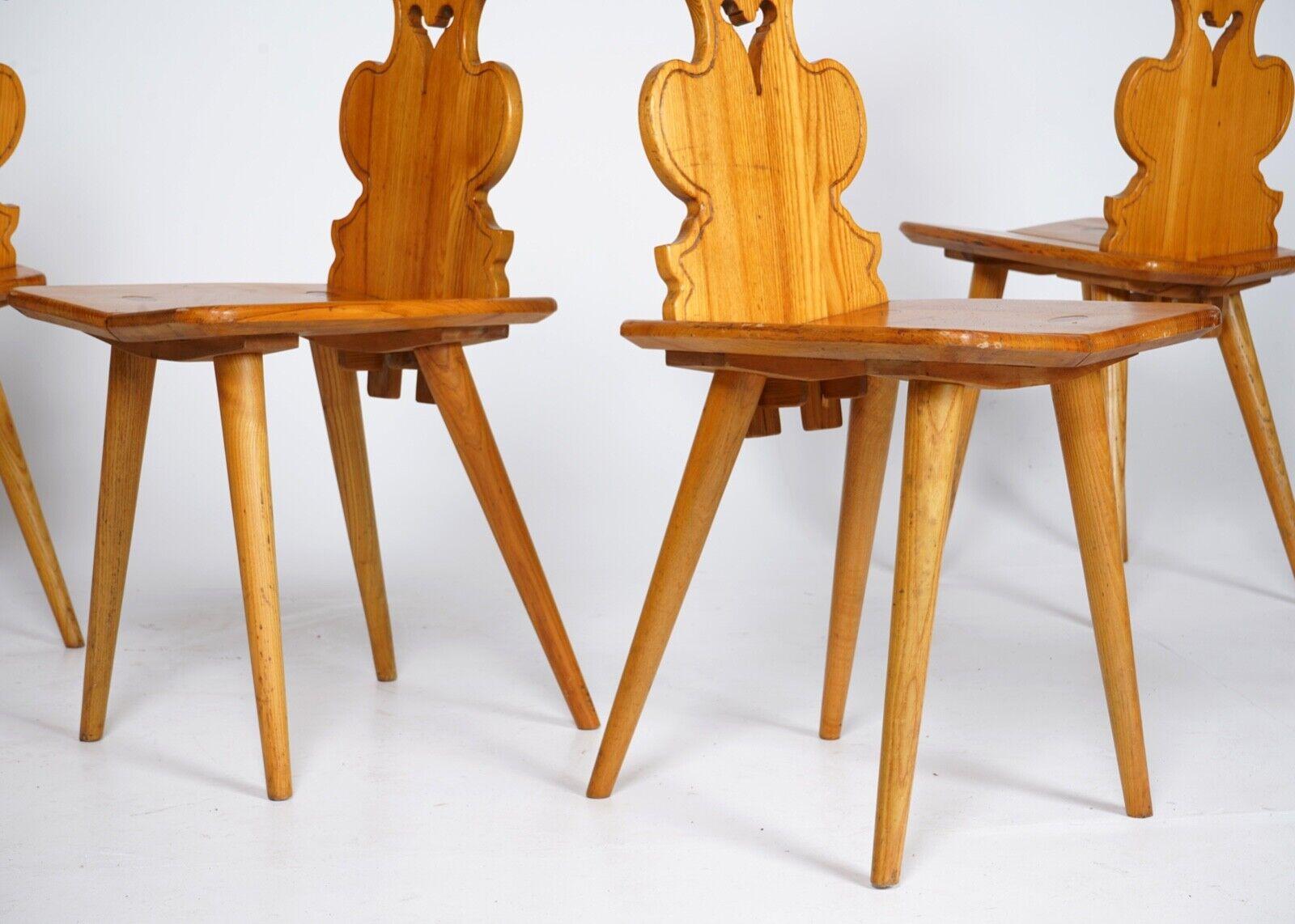 Midcentury Brutalist Style Design Tiroler Chair Set of 4 by Cepelia, 1960 2