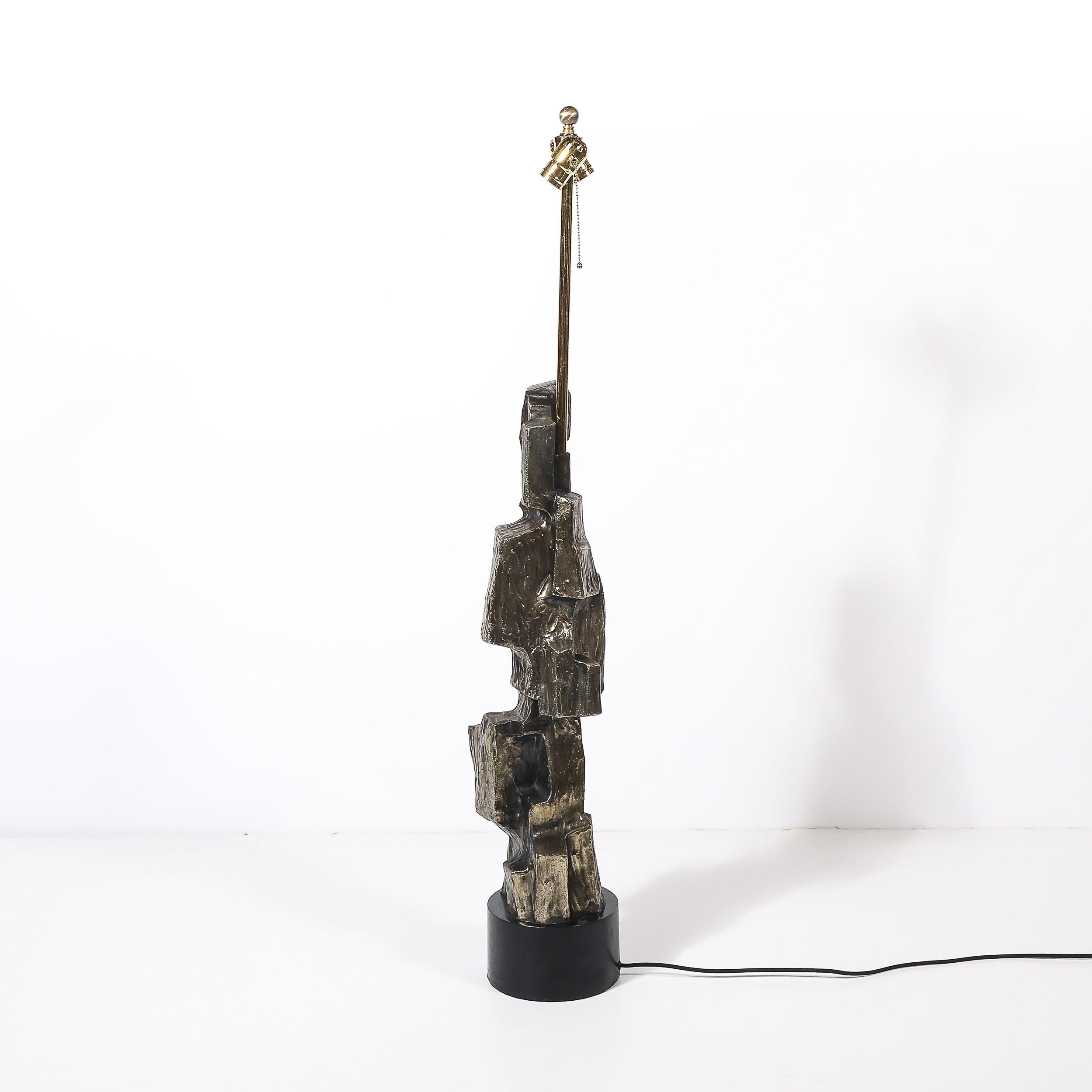 Mid-Century Brutalist Table Lamp by Maurizio Tempestini for Laurel Lamp Co. For Sale 3