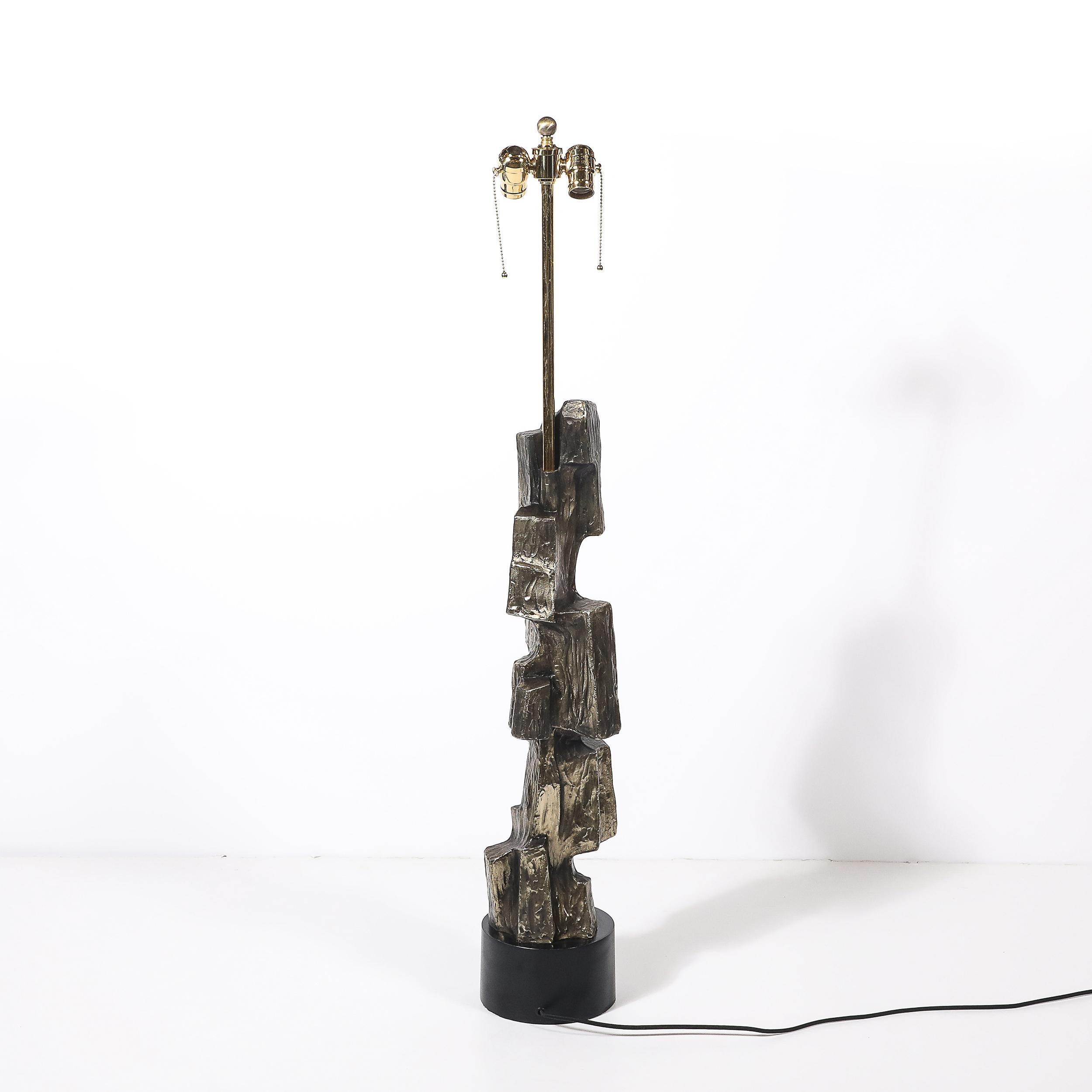 Mid-Century Brutalist Table Lamp by Maurizio Tempestini for Laurel Lamp Co. For Sale 4