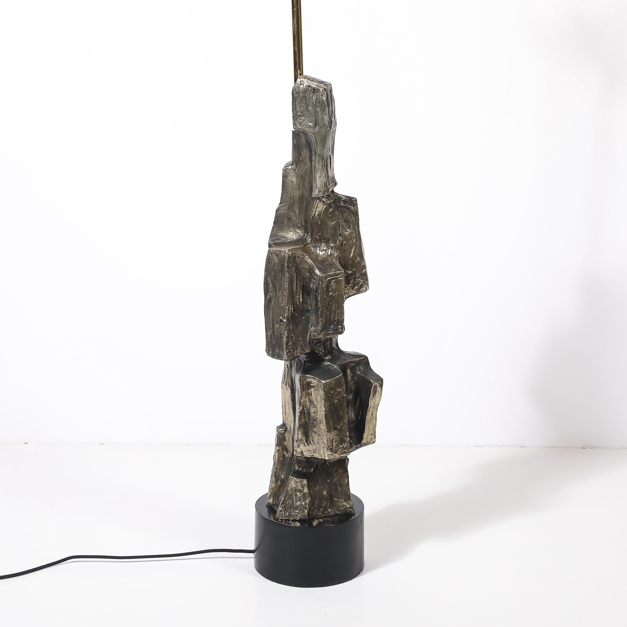 Mid-Century Brutalist Table Lamp by Maurizio Tempestini for Laurel Lamp Co. For Sale 5