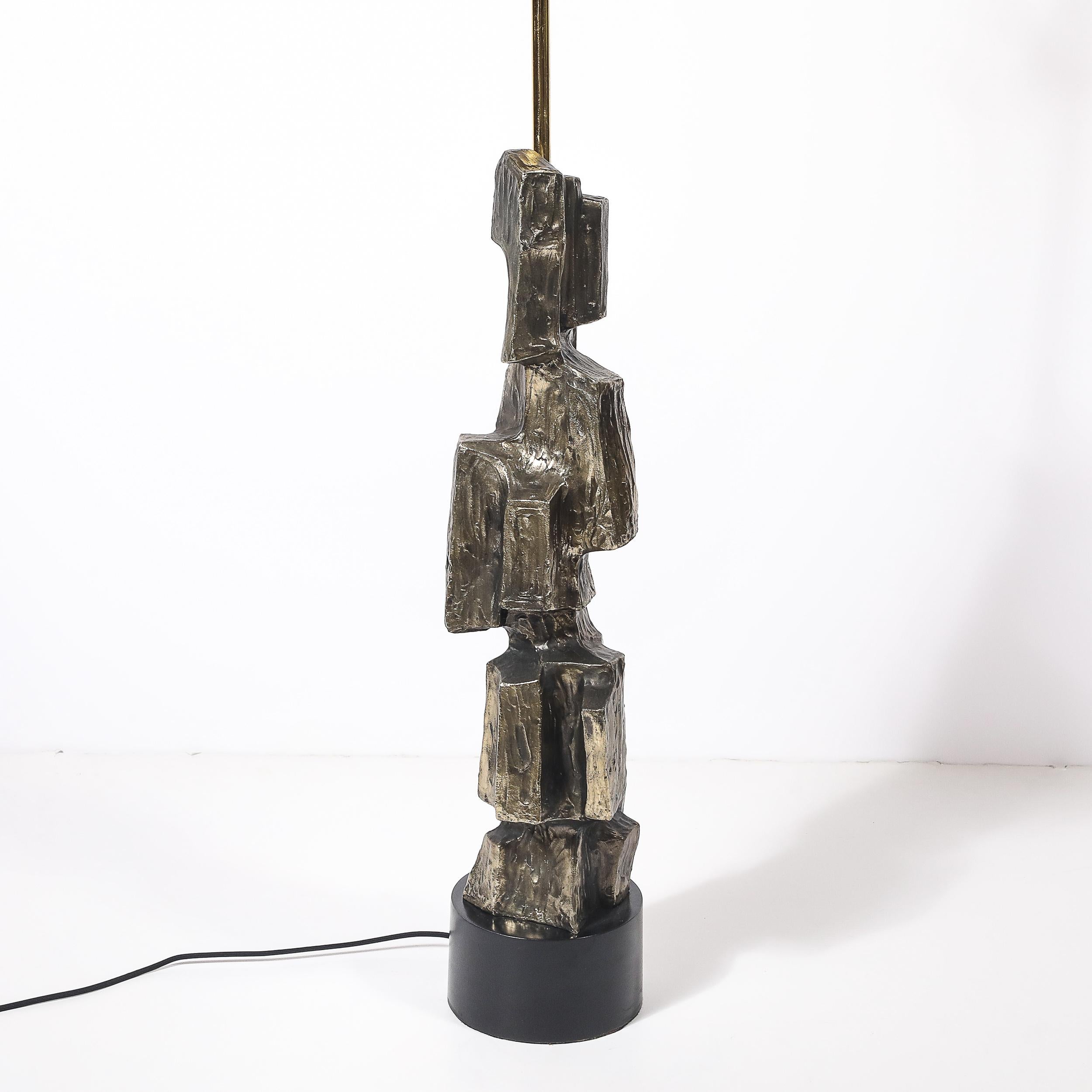 Mid-Century Brutalist Table Lamp by Maurizio Tempestini for Laurel Lamp Co. For Sale 7