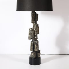 Brutalistische Tischleuchte aus der Jahrhundertmitte von Maurizio Tempestini für Laurel Lamp Co.
