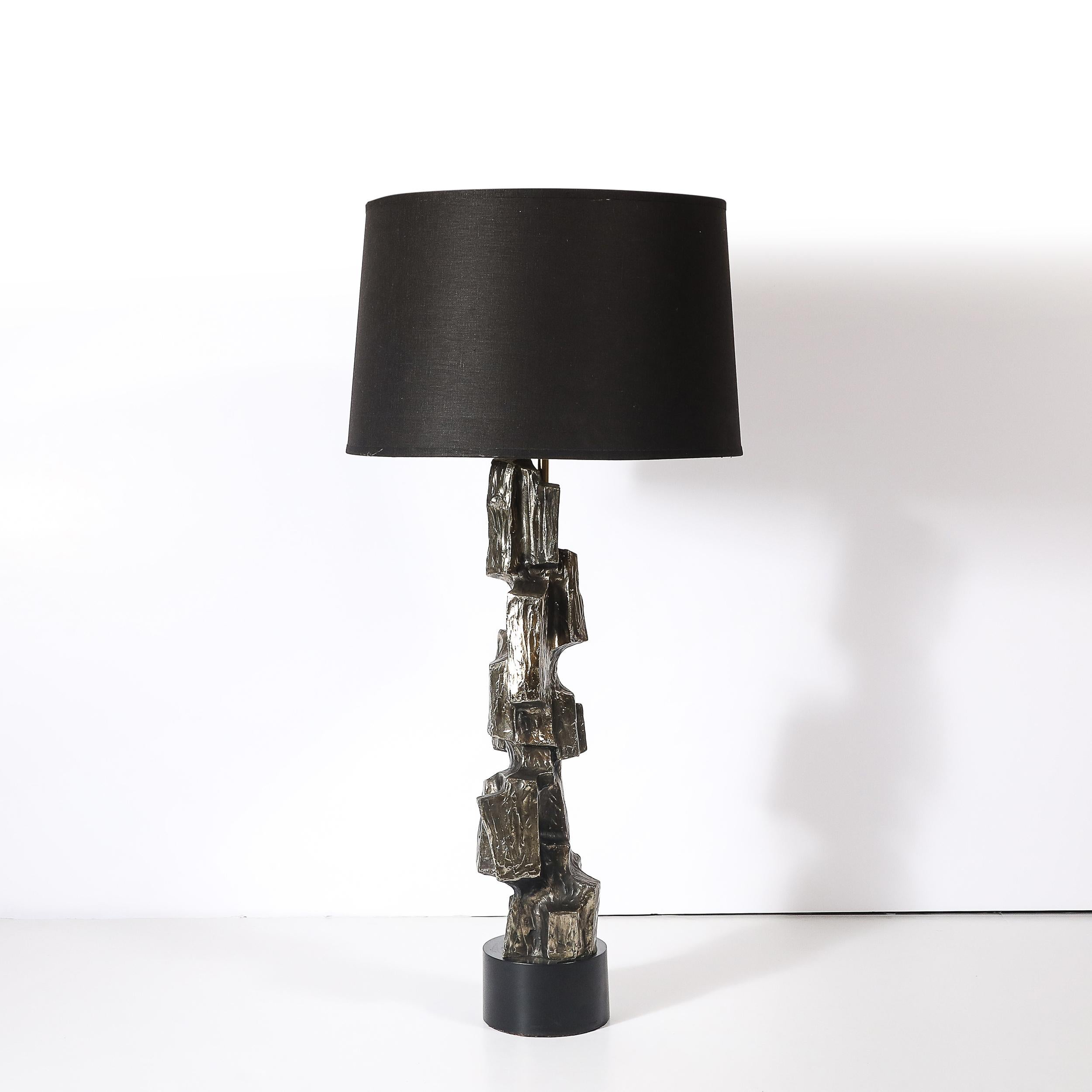 American Mid-Century Brutalist Table Lamp by Maurizio Tempestini for Laurel Lamp Co. For Sale