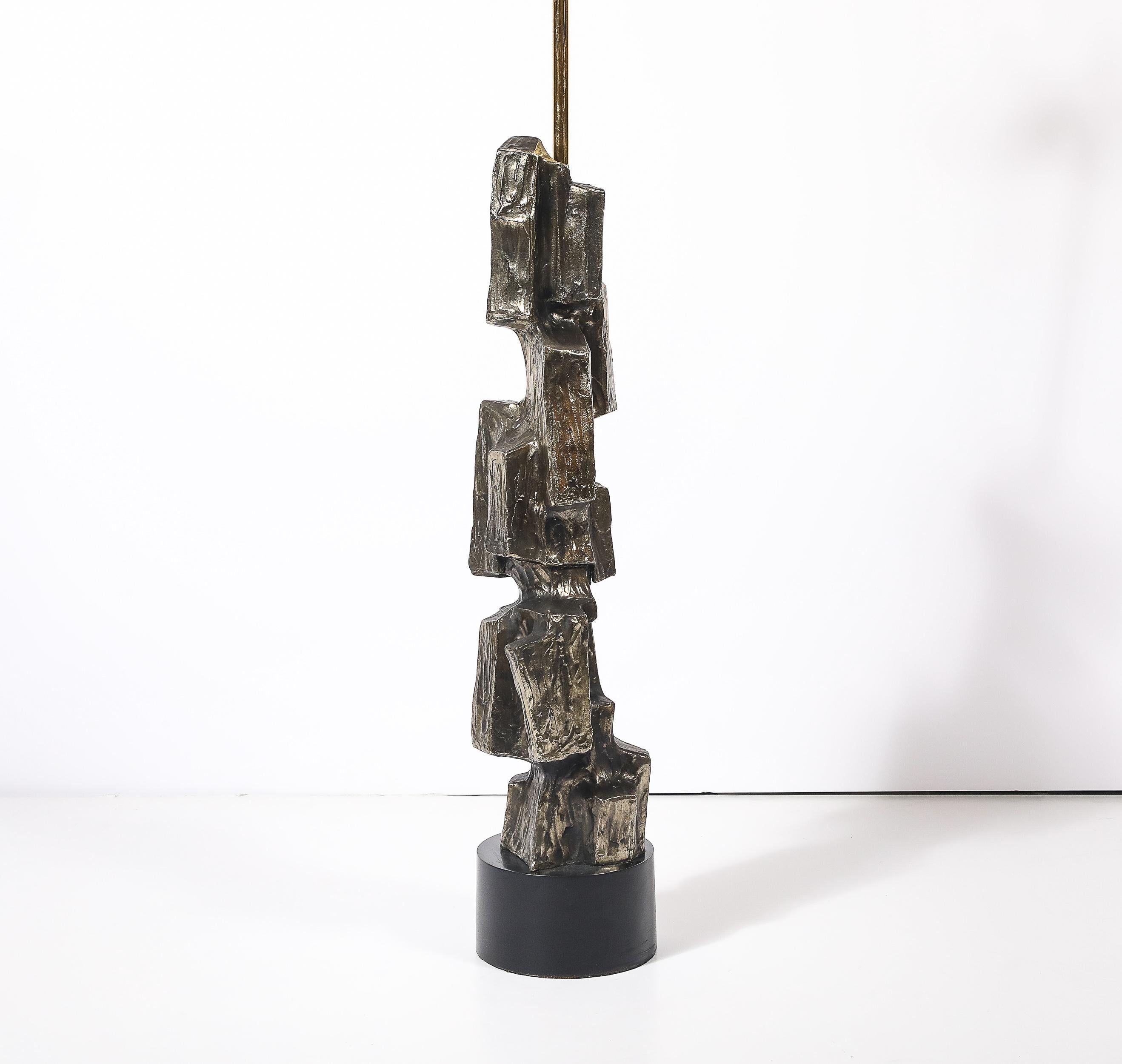 Mid-20th Century Mid-Century Brutalist Table Lamp by Maurizio Tempestini for Laurel Lamp Co. For Sale