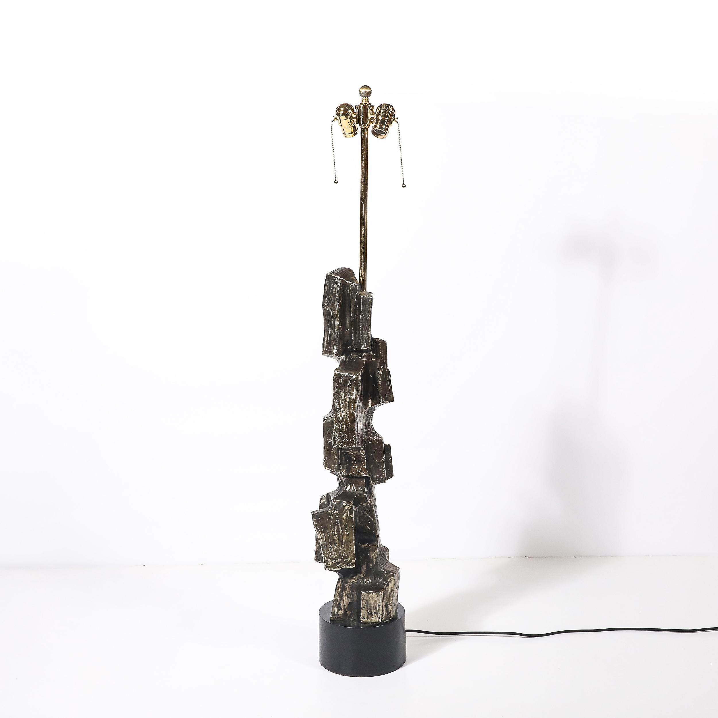 Mid-Century Brutalist Table Lamp by Maurizio Tempestini for Laurel Lamp Co. For Sale 2