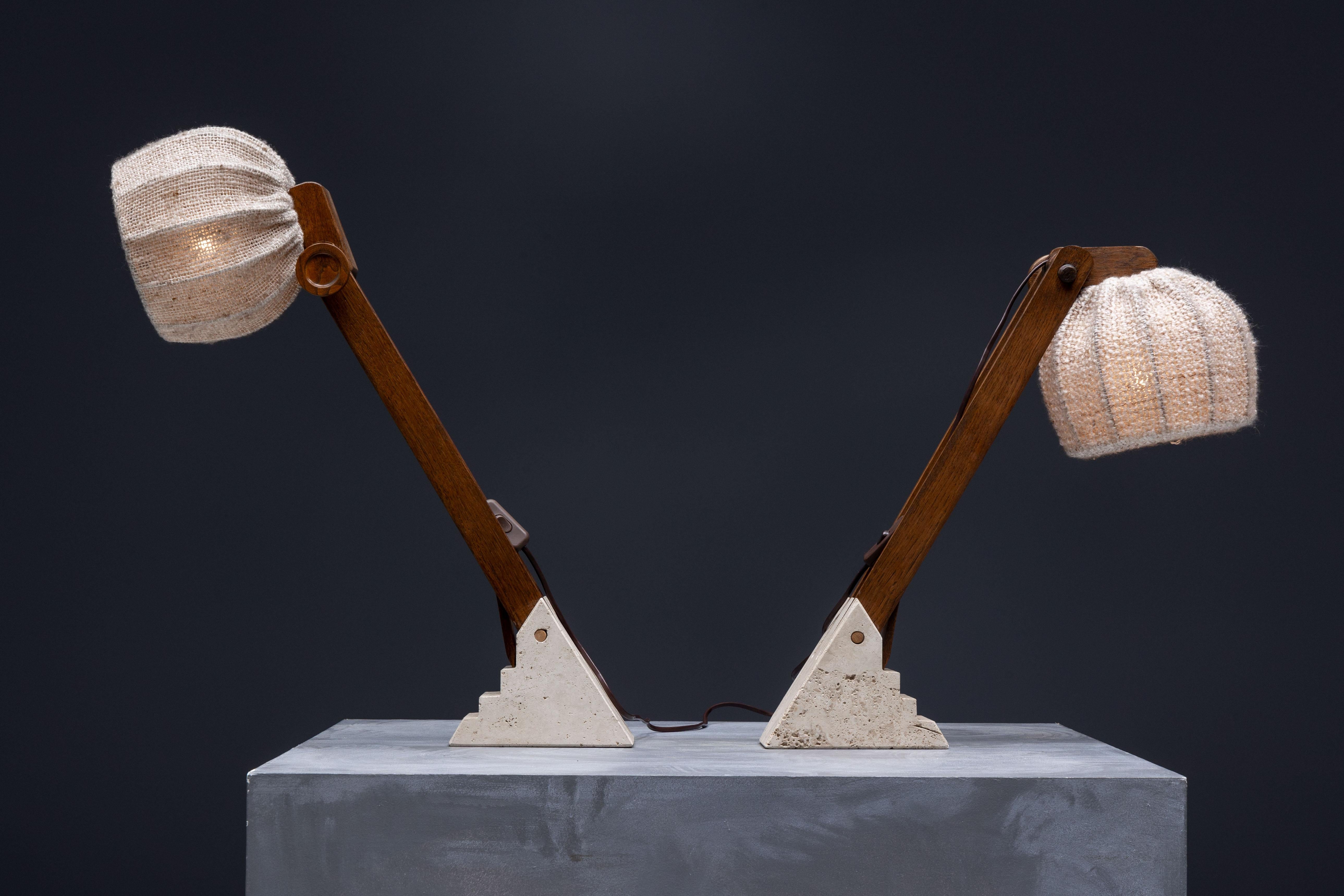 Mid-Century Modern Mid-Century Brutalist Table Lamps, France, 1960s For Sale