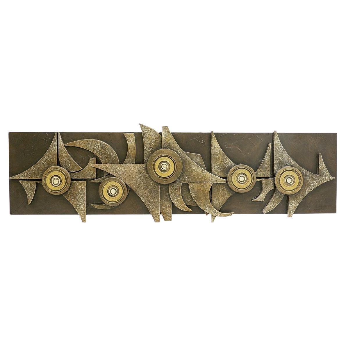 Mid-Century Brutalist Wall Art Sculpture, 1970s