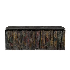 Cabinet mural brutaliste du milieu du siècle signé Paul Evans 68